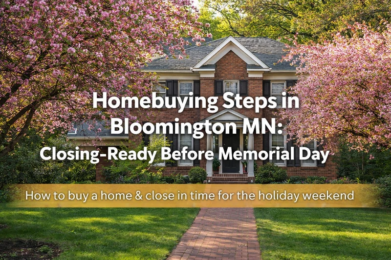 Homebuying Steps in Bloomington MN